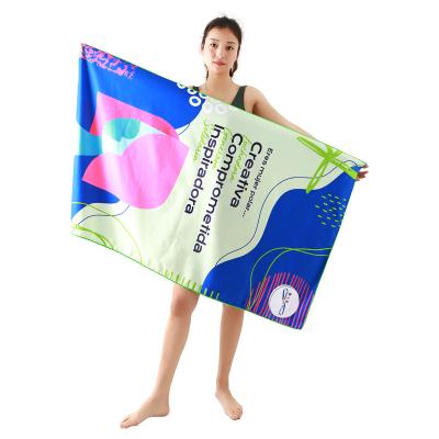 China Wholesale Summer Disposable Quick Dry Free Towel Swimming Pool Sweden Microfiber Printing Heat Sand Sublimation Microfiber Beach Towel for sale