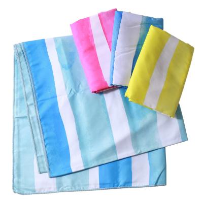 China Custom Wholesale Disposable Logo Microfiber Free Beach Towel Personalized Fast Dry Sand Microfiber Pigment Print Beach Towels for sale