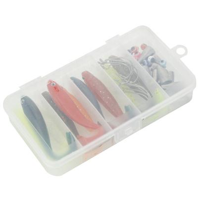 China Fishing Sports Fishing 50pcs 15*9*3cm Combo For Texas Rig Fishing Soft Lure Sinker Hook Bead With Clear Box for sale