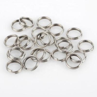 China 250pcs/500pcs (Nickel Plated) High Carbon Steel Set of Accessories Lures Connectors Double Circle Fishing Split Ring for sale