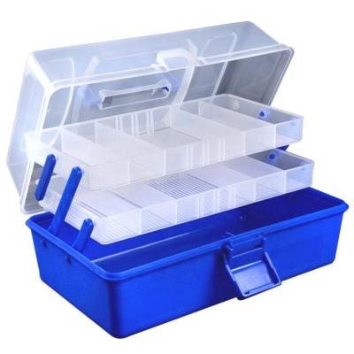 China Eco-friendly Portable 3 Layer Lure Reel Multifunctional Fishing Tools Box Large Durable Plastic Fishing Tackle Box for sale