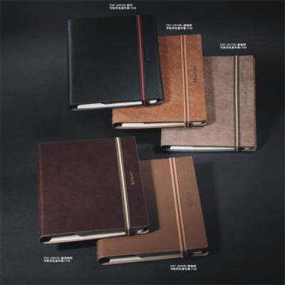 Cina Wholesale elastic band  Leather Diary Notebook Thermal Binding  SPP diary with ring binder in vendita