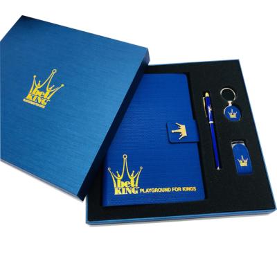 Cina gift set with A5 Leather Diary Notebook Thermal Binding  diary and pen stationary notebook in vendita