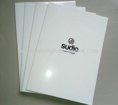 中国 Simple white business hot File Folder off printing with black logo design 販売のため