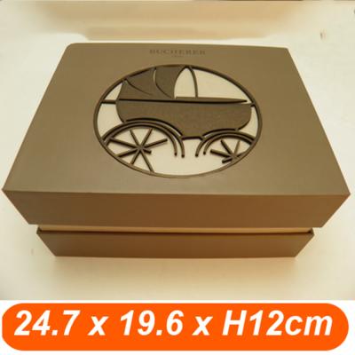 China Rotating Wooden Watch Box Packaging Laser Cutting Window Watch Packaging Manufacturer en venta