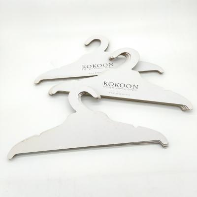 China beautiful Paper Hanger Cardboard Display Hanger and recycled Cardboard Coat Hanger for sale