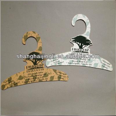 中国 Printed paper Recycled Cardboard Hangers Printed paper clothes hanger Offset printing Art Paper 販売のため