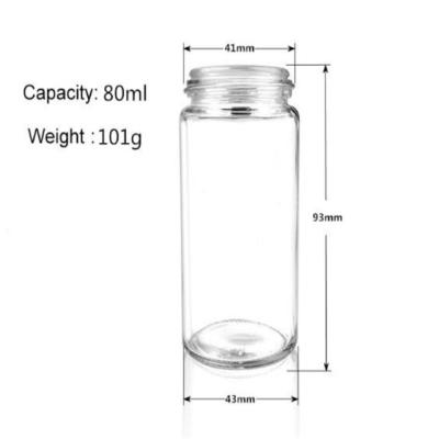 China Glass Food Jar 4oz 120ml Round Spice Bottle Glass Seasoning Jars With Shaker Lids for sale