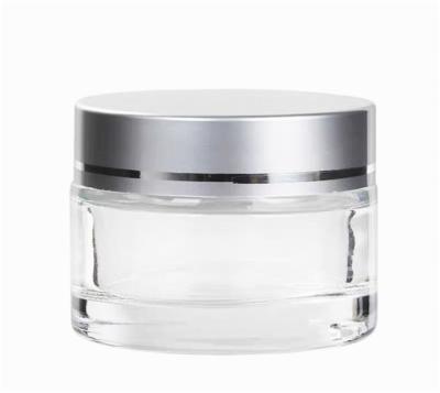 China China Supplier Clear Glass Food Jar Flint Glass Cosmetic Jars 50g Cream Jar for sale