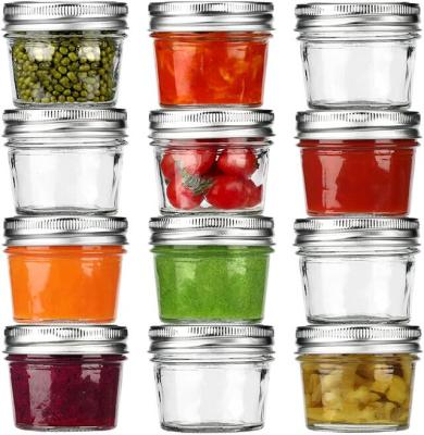 China Wholesale Wide Mouth Mason Jars Glass Jar 8oz 16oz 24oz Essential Oil Jar Glass Supplier With Lid for sale