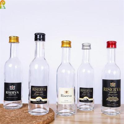 China Craft Spirit 50ml Glass Bottle Spirits Glass Bottles 50ml For Liquor for sale