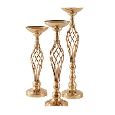 China Factory Price Metal Modern Design Pedestal Centerpieces Flower Stand For Wedding for sale