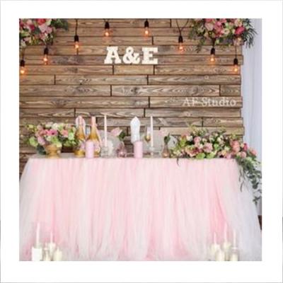 China The factory wholesale price of linen easy and simple to handle bridal party table skirting folding skirt for sale