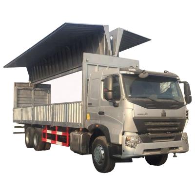 China Truck Trailer Manufacturing Truck Part Customize Tipper Trailers 10 Tons wing van body 20 Wheeler Open Wing Van Semi Size for sale