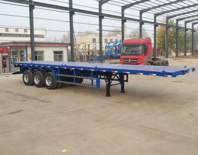 China Truck trailer 60ft use for 50 ton semi trailer special flatbed trapulin for sale