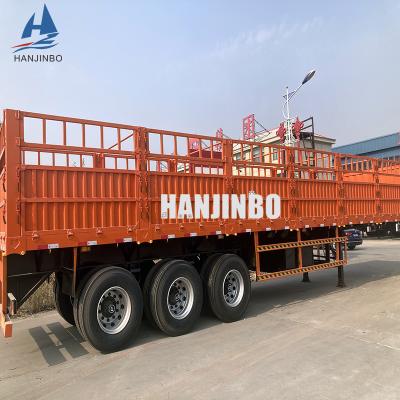 China 40 Ft Truck Trailer 3 Axles Flat Bed Cargo Semi Trailer Truck For Sale for sale