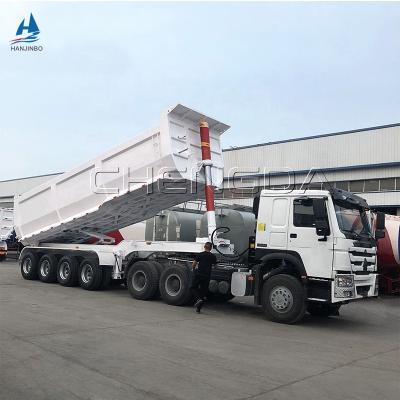 China Truck Trailer 6 Axle 80t-100t Tipper Trailer Dumper Dumpping Semi Trailer Truck for sale