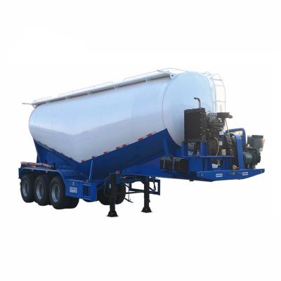 China Dry Bulk Cement Powder Tank Semi Truck Trailer 3 Axles 40ton 50ton 60ton V Type Pneumatic Trailer for sale