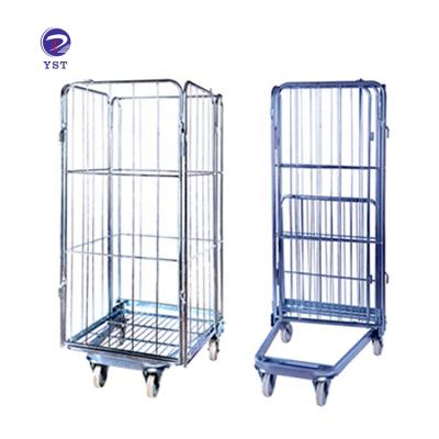 China Durable Wholesale Galvanized Warehouse Cargo Industry Nesting Logistics Storage Mesh Roll Wire Cages for sale