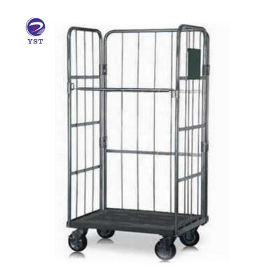 China Good Quality Stackable Cargo Storage Large Capacity 500kg Foldable Rolling Containers With PU Casters for sale