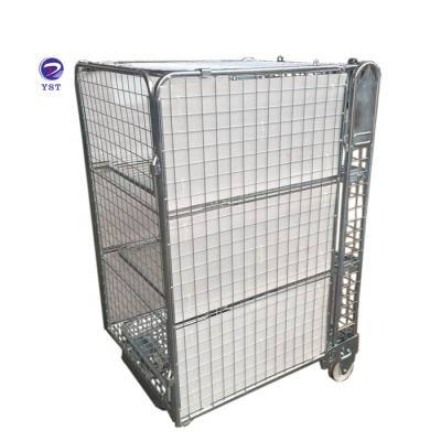 China Durable 4 Sides Warehouse Storing And Handling Insulated Roll Container for sale