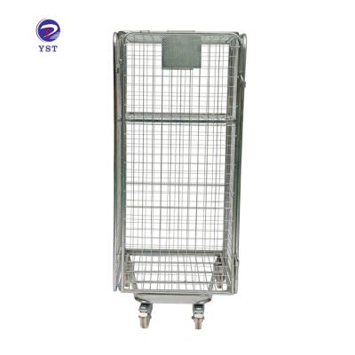 China OEM Durable Medium Duty Industrial Logistic Service Storage Collapsible Wire Cart for sale