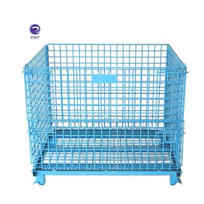 China Durable Agriculture Industry Powder Coating Welded Mesh Folding Stacking Storage Container for sale