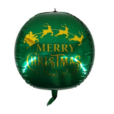 China Merry Chistmas Decoration Golobs Foil Giant 22inch Helium Round Shape Balloon 4d Colorful Customized Balloon Merry Christmas Foil Balloon for sale