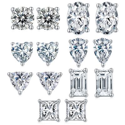 China Wholesale Vintage Design New Fashion Moissanite Stud Earrings Moissanite Diamond Earring for sale