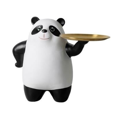 China Creative Art Decor panda key storage ornaments for living room coffee table home luxury decoration great gift ideal for birthday for sale