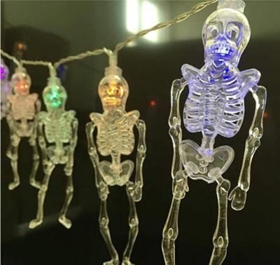 China Outdoor Transparent LED Skull Skeleton Sight Lights Battery Operated For Outdoor And Indoor Halloween Decorations Skull Lights for sale