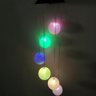 China LANDSCAPE Wind Chimes for Outdoor Colors Changing and Solar Powered Energy Saving and Waterproof Hanging Shining Lights for Solar Yard Lights for sale