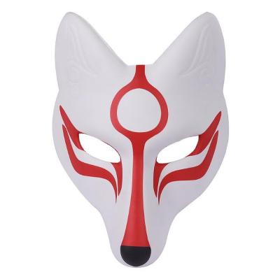 China Halloween. Party Wear Halloween Items Handmade Eco - Friendly Fox Mask , Halloween Costume Props For Halloween Unisex Black White Marks for sale