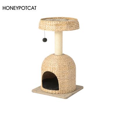 China Viable Cat Nest Tree Cat Tower Frame Climbing Cat Honeypotcat Solid Wood Cattail #160002 for sale