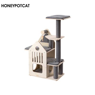 China Honeypotcat Viable Climbing Tower Frame Cat Tree Cat Nest Interactive Pet Movement Toys #de210195 for sale