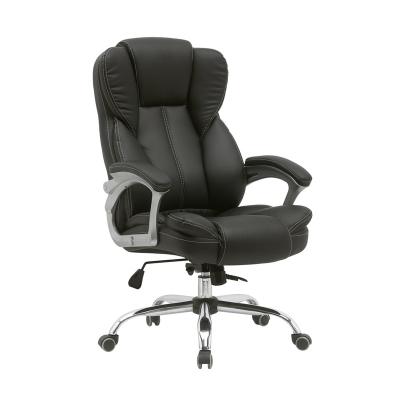 China (Height)Adjustable Ergonomic Leather Swivel Recliner Sport Office Chairs for sale