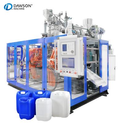 China Warm verkoop HDPE 1L 2L 5L 10L Jerry Can smeerolie flessen maken machine Extrusie blaas gietmachine Te koop