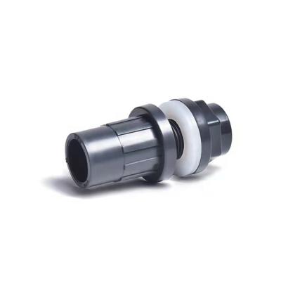 China Aquarium Hot Sale PVC Water Tank Connector Plug Connection Bulkhead Bulkhead Fish Plastic Fittings For Fish Tank for sale