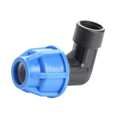 China Hot Selling Irrigation Connector PP Pe Male Elbow For Irrigation HDPE Pipe Compression Fitting for sale