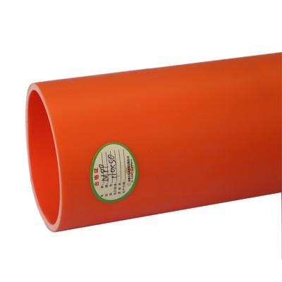 China Electricai Wholesale High Quality Orange Electrical Conduit MPP Protective Plastic Pipes for sale