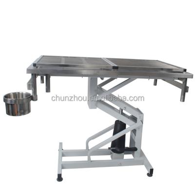 China Stainless steel stainless steel vet hydraulic lifting operation table for pet h202 for sale