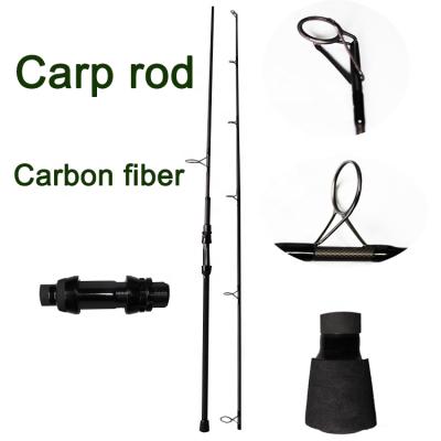 China Latest Carbon Carp Rod Supplier Carp Fishing Pole Ultra Light Carbon Fiber Size T/KW Series Eco-friendly Customizable Guides for sale