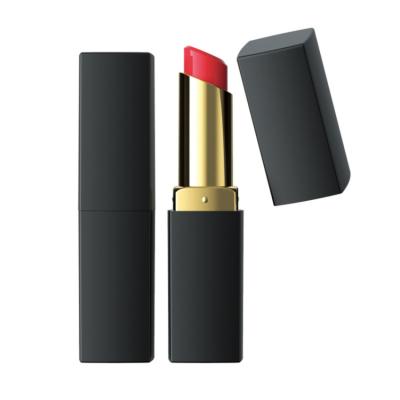 China Custom Cute Cute Slim Tube Lip Gloss Cosmetic Square Black Square Lipstick Liquid Empty Lipstick Tubes for sale