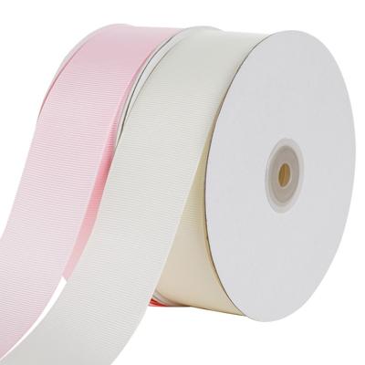 China Factory Direct Fashion Custom Viable 38mm Plain Polyester Grosgrain Ribbon For Gift Wrapping for sale