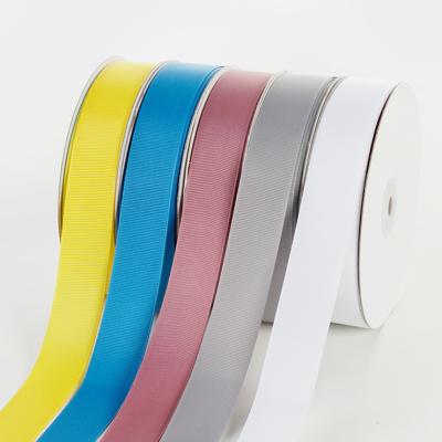 China Sustainable Fashion Factory Direct Polyester Custom Grosgrain Ribbon For Bows for sale