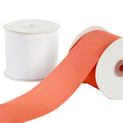 China Factory Direct Fashion Custom Viable 75mm Plain Polyester Grosgrain Ribbon For Gift Wrapping for sale