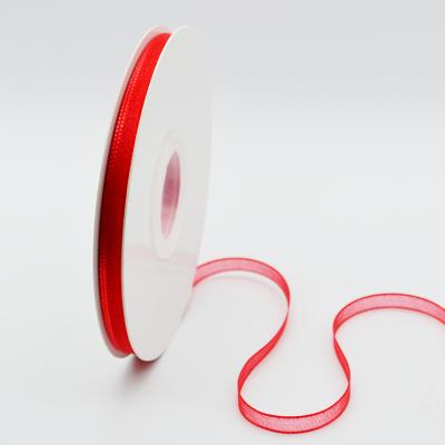 China Factory Wholesales 4 Stock Colors Viable Nylon Organza Ribbon Sheer Ribbon For Toy for sale