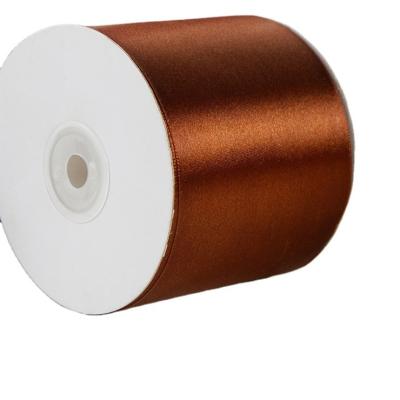 China Factory viable wholesale 75mm customized 3 inch plain front side plain polyester satin ribbons for sale