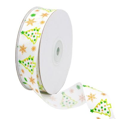 China OEM Factory Price Sustainable Gift Ribbon Custom Sizes Brand Logo Artwork Printed Grosgrain Ribbons for sale