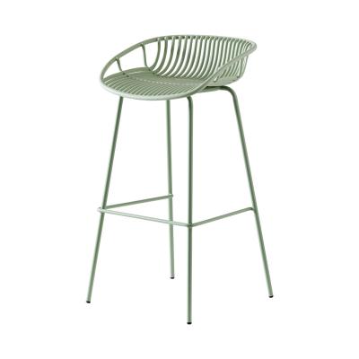 China Restaurant Friendly Industrial Industrial Vintage Design Wholesale Environmental Iron Metal High Chair Antique Bar Stool for sale